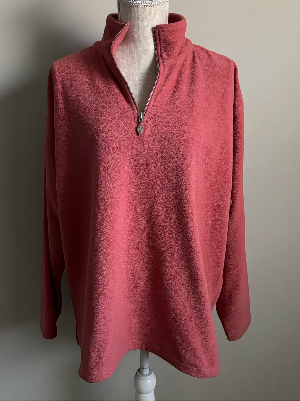 Men's Half-Zip Fleece Pullover - Dusty Rose